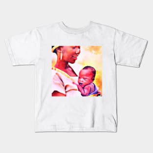 A mother and her baby Kids T-Shirt